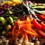 Rainbow Veggie Sushi Bowls with Brown Rice