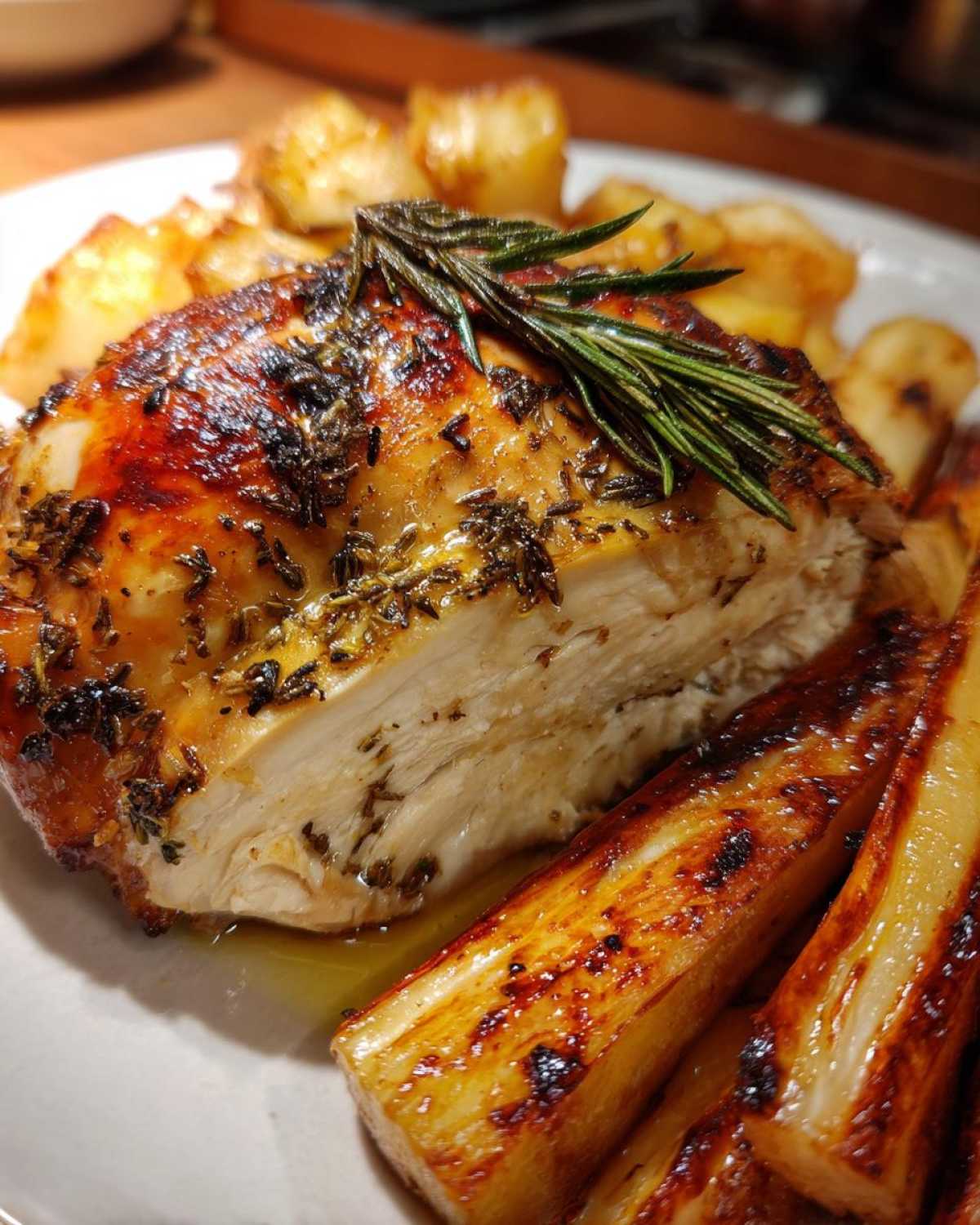 Rosemary Citrus Roast Chicken with Parsnips - detail 4