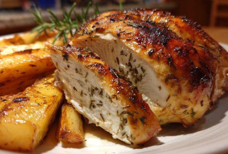 Rosemary Citrus Roast Chicken with Parsnips