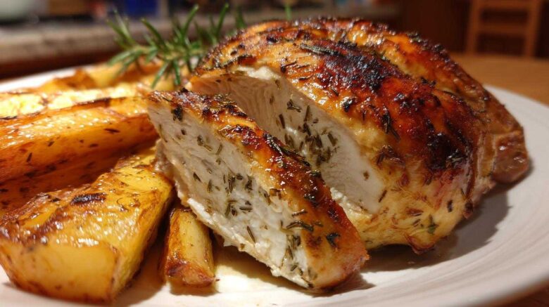 Rosemary Citrus Roast Chicken with Parsnips