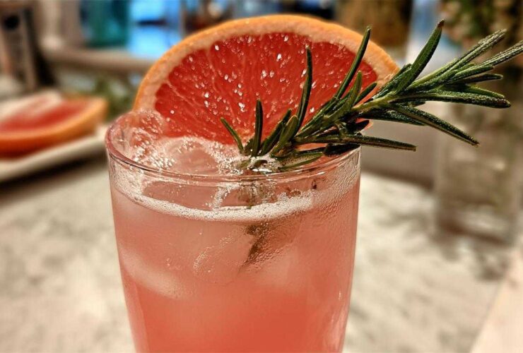 Rosemary Grapefruit Gin Fizz