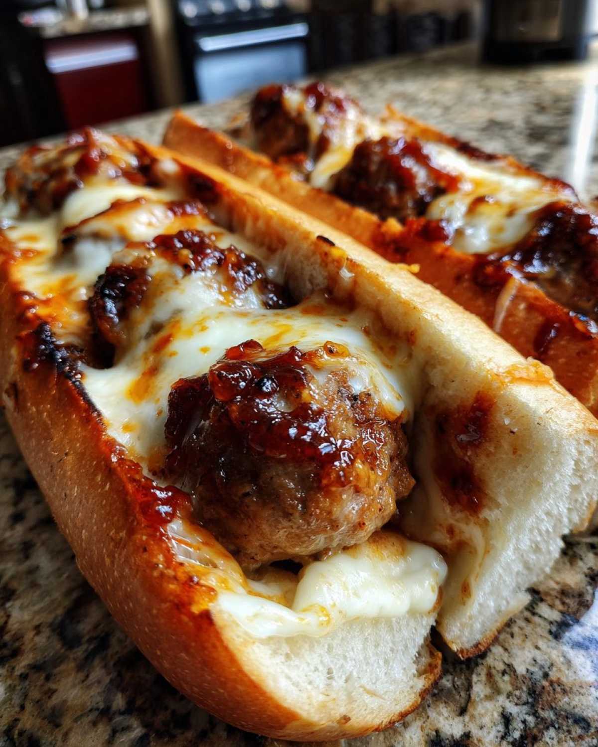 Salted Caramel BBQ Meatball Subs - detail 2
