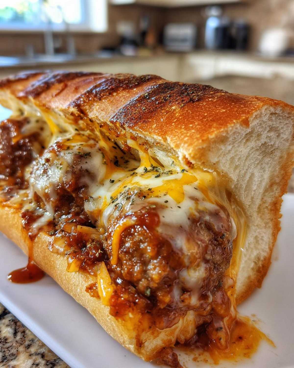 Salted Caramel BBQ Meatball Subs - detail 4