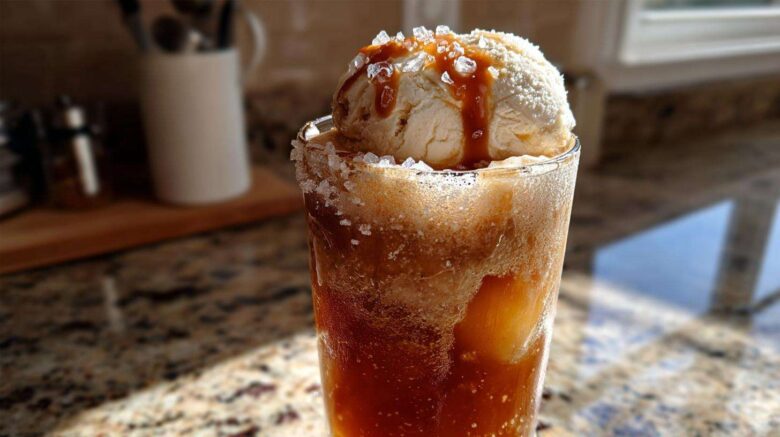 Sea Salt Caramel Apple Cider Float
