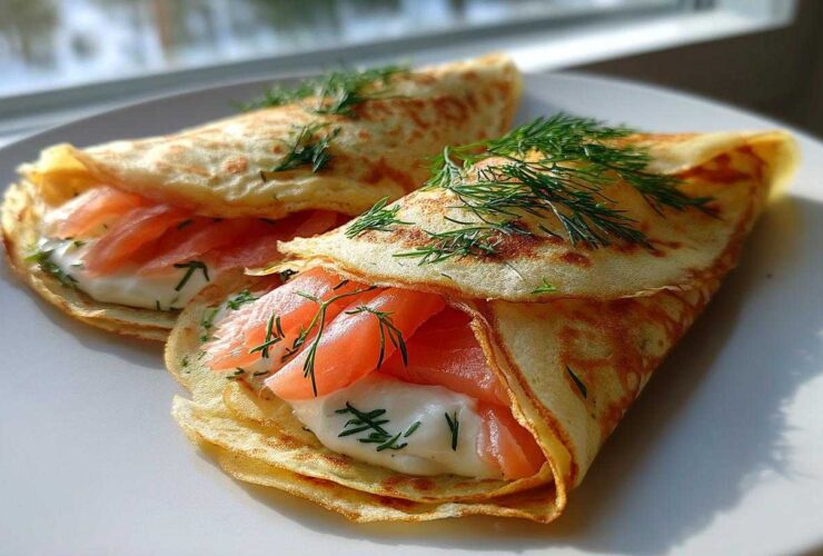 Smoked Salmon & Dill Savory Crepes