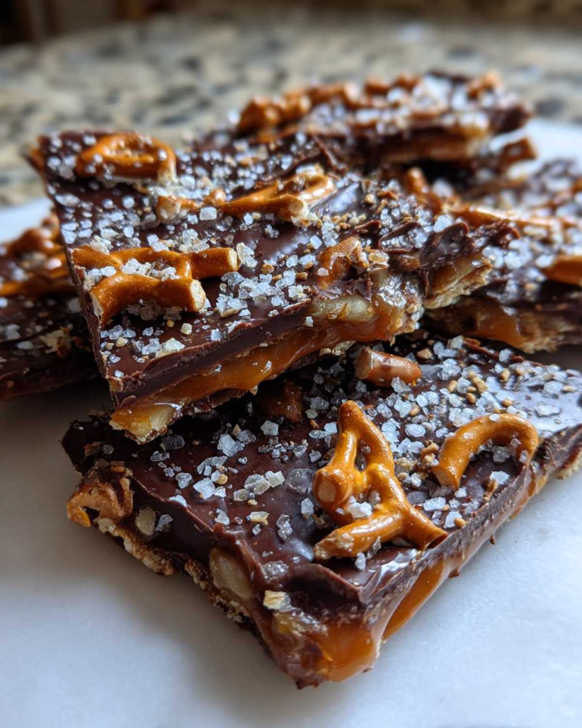 Smoked Sea Salt Caramel Pretzel Bark - detail 2