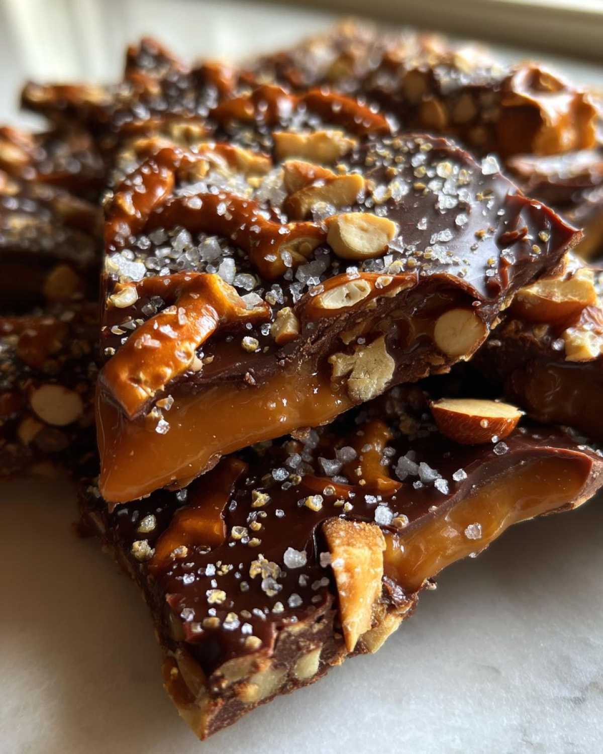 Smoked Sea Salt Caramel Pretzel Bark - detail 3
