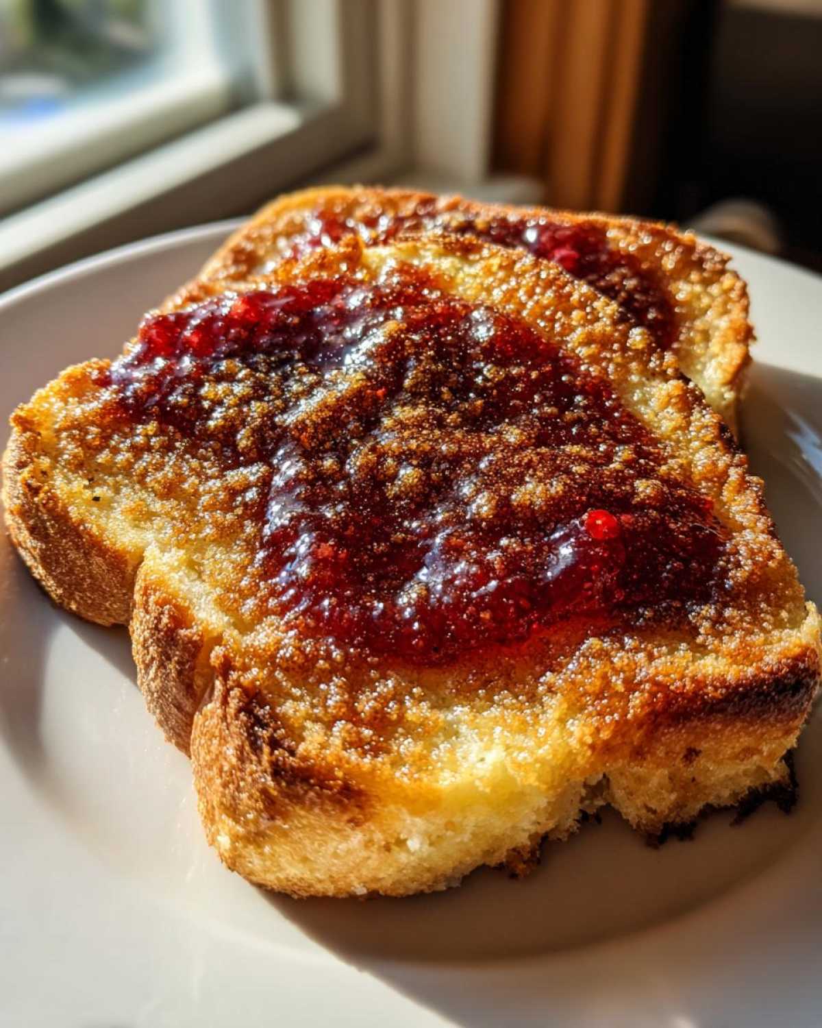 Sourdough Cinnamon Toast with Cranberry Jam - detail 1