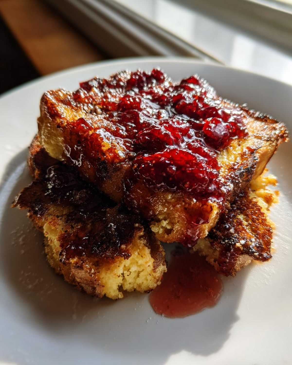 Sourdough Cinnamon Toast with Cranberry Jam - detail 2
