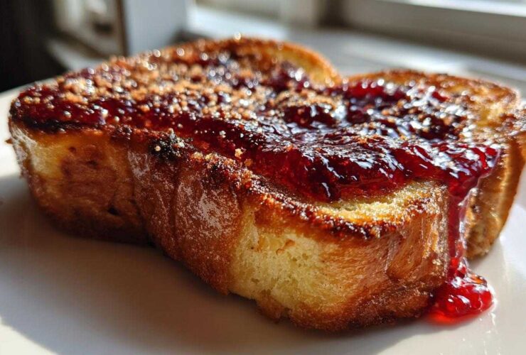 Sourdough Cinnamon Toast with Cranberry Jam
