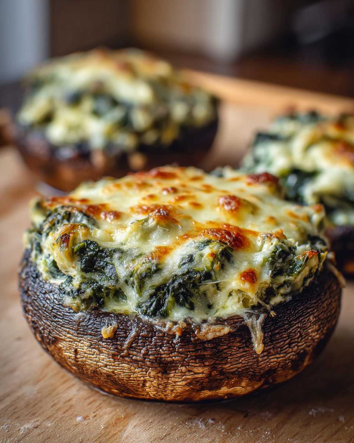 Spinach Artichoke Stuffed Portobello Mushrooms - detail 4