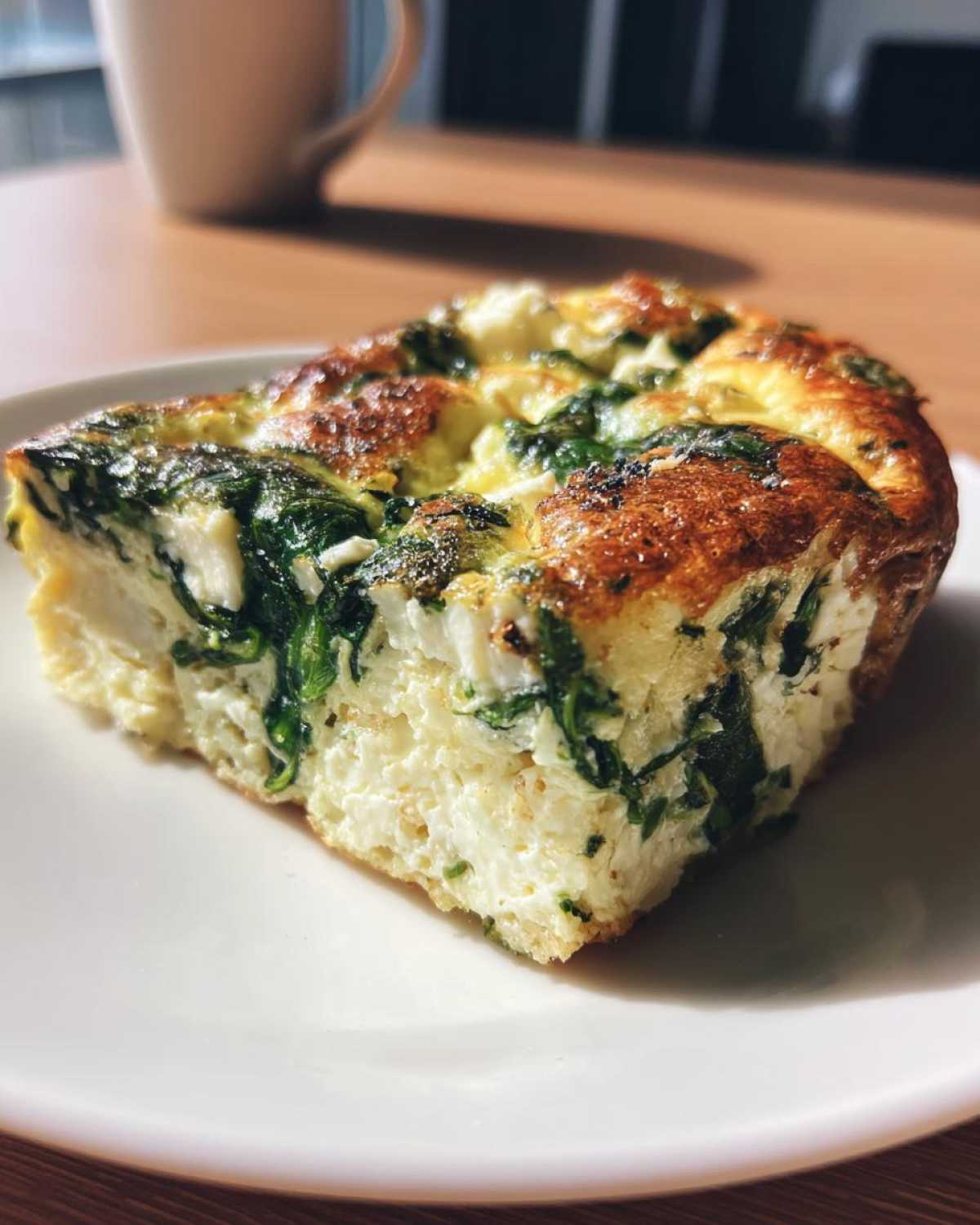 Spinach and Feta Baked Omelet - detail 4