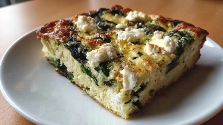 Spinach and Feta Baked Omelet