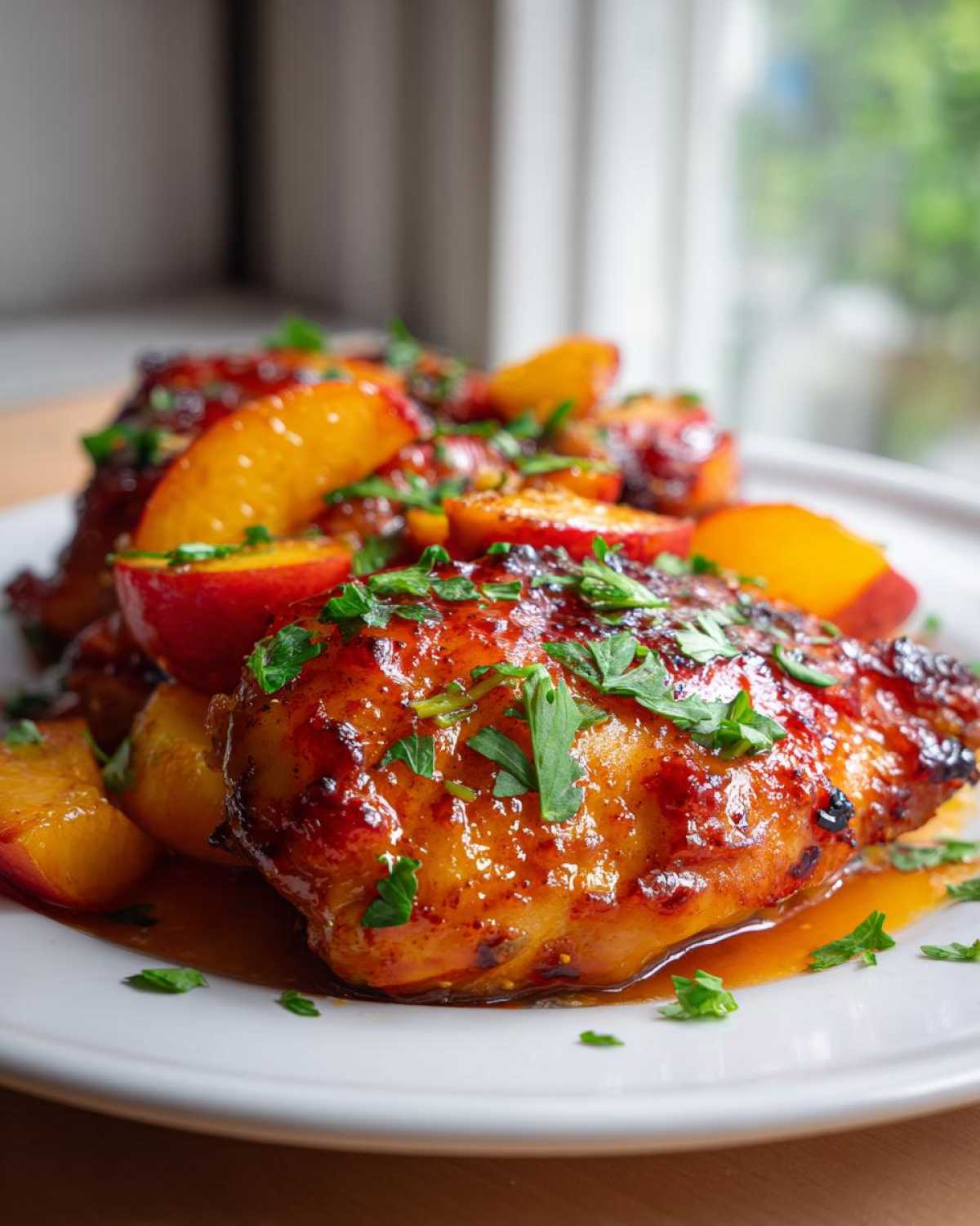 Sweet Chili Peach Glazed Chicken - detail 1