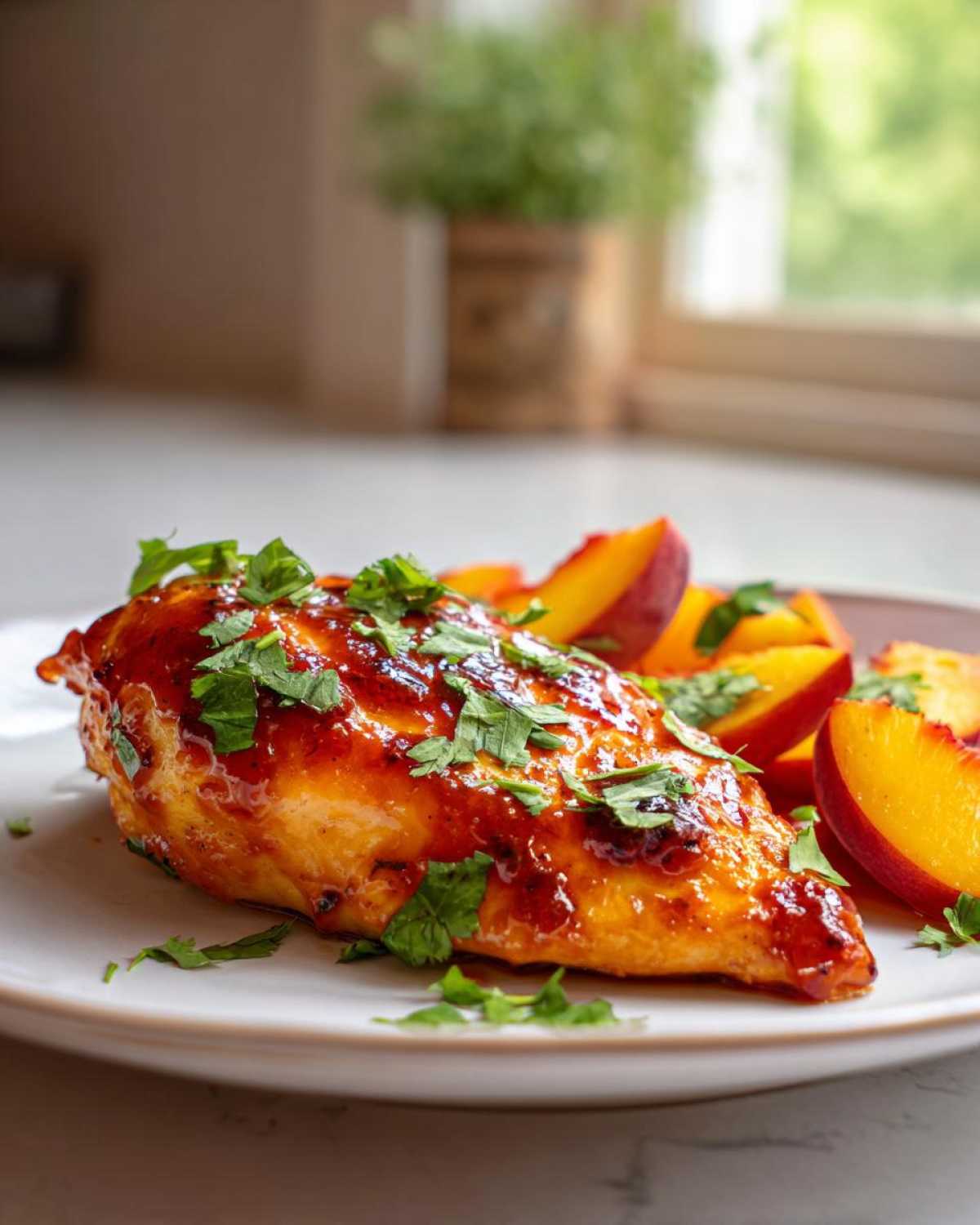 Sweet Chili Peach Glazed Chicken - detail 3