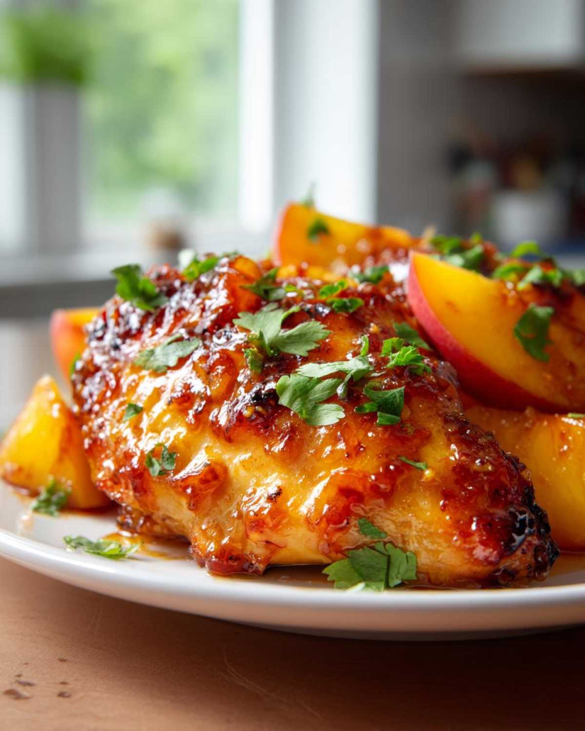 Sweet Chili Peach Glazed Chicken - detail 4