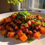 Sweet Potato Cinnamon Hash with Chorizo
