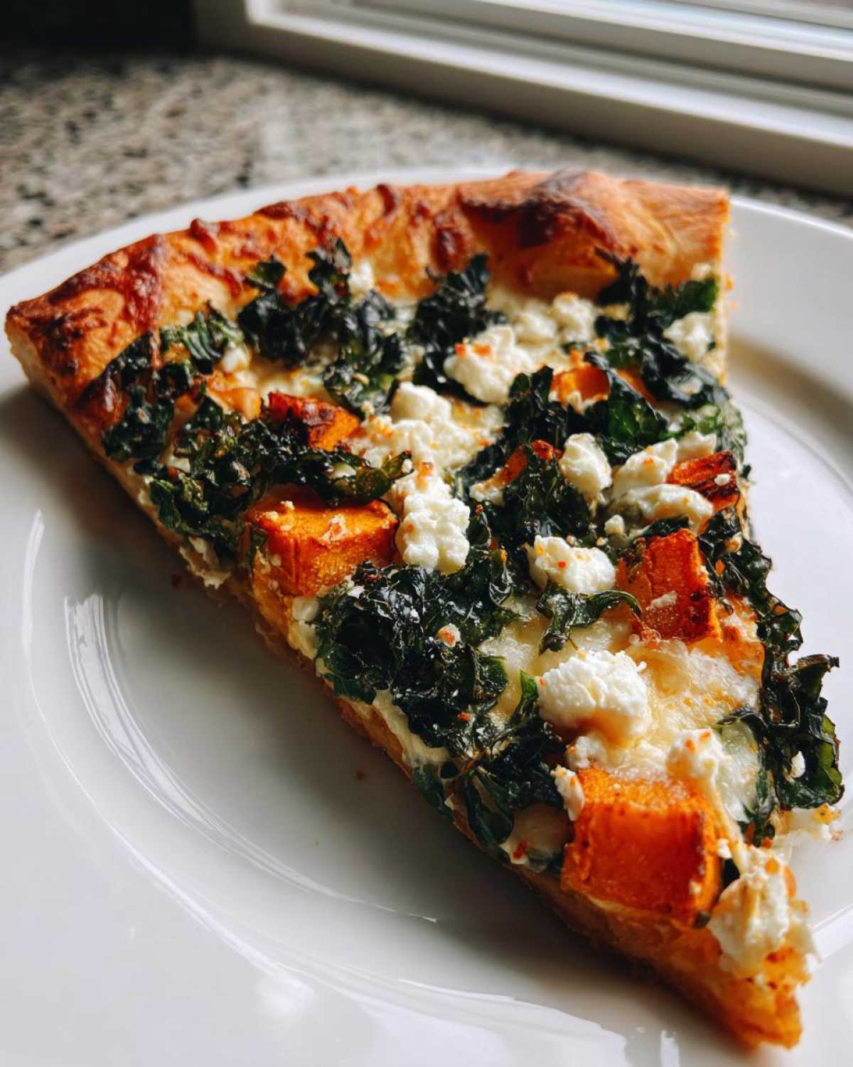 Sweet Potato and Kale Pizza with Feta - detail 1