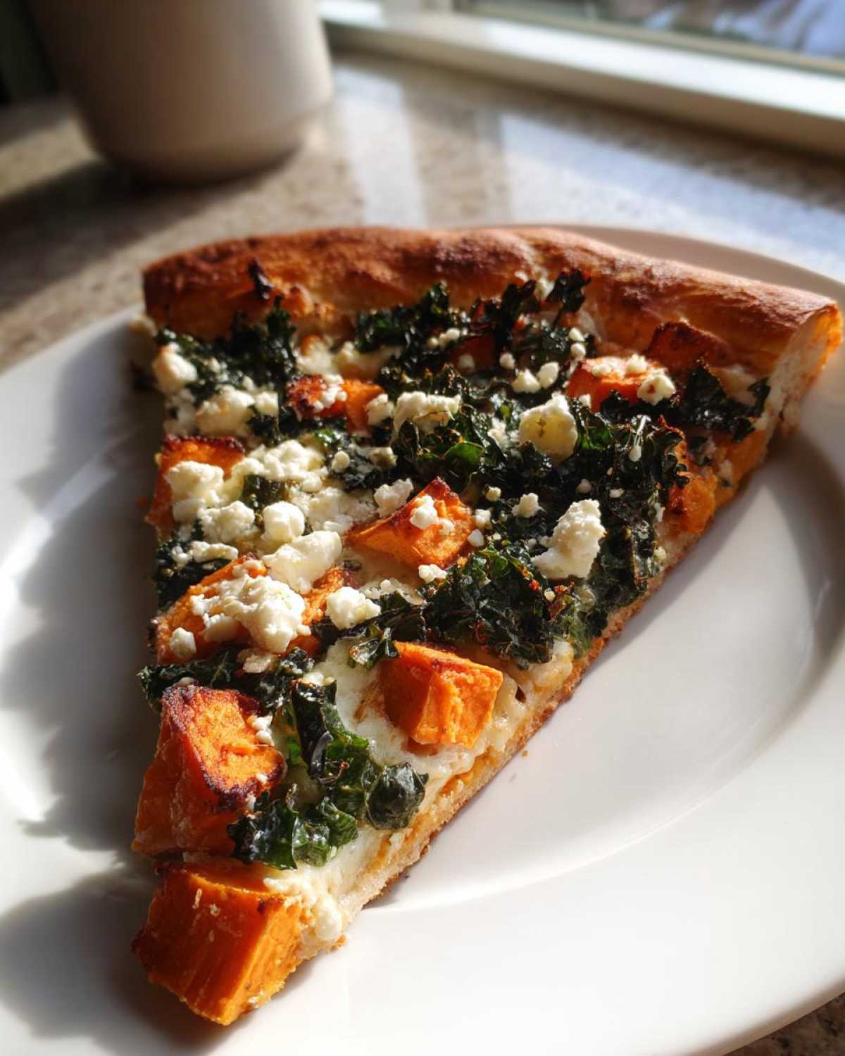 Sweet Potato and Kale Pizza with Feta - detail 2