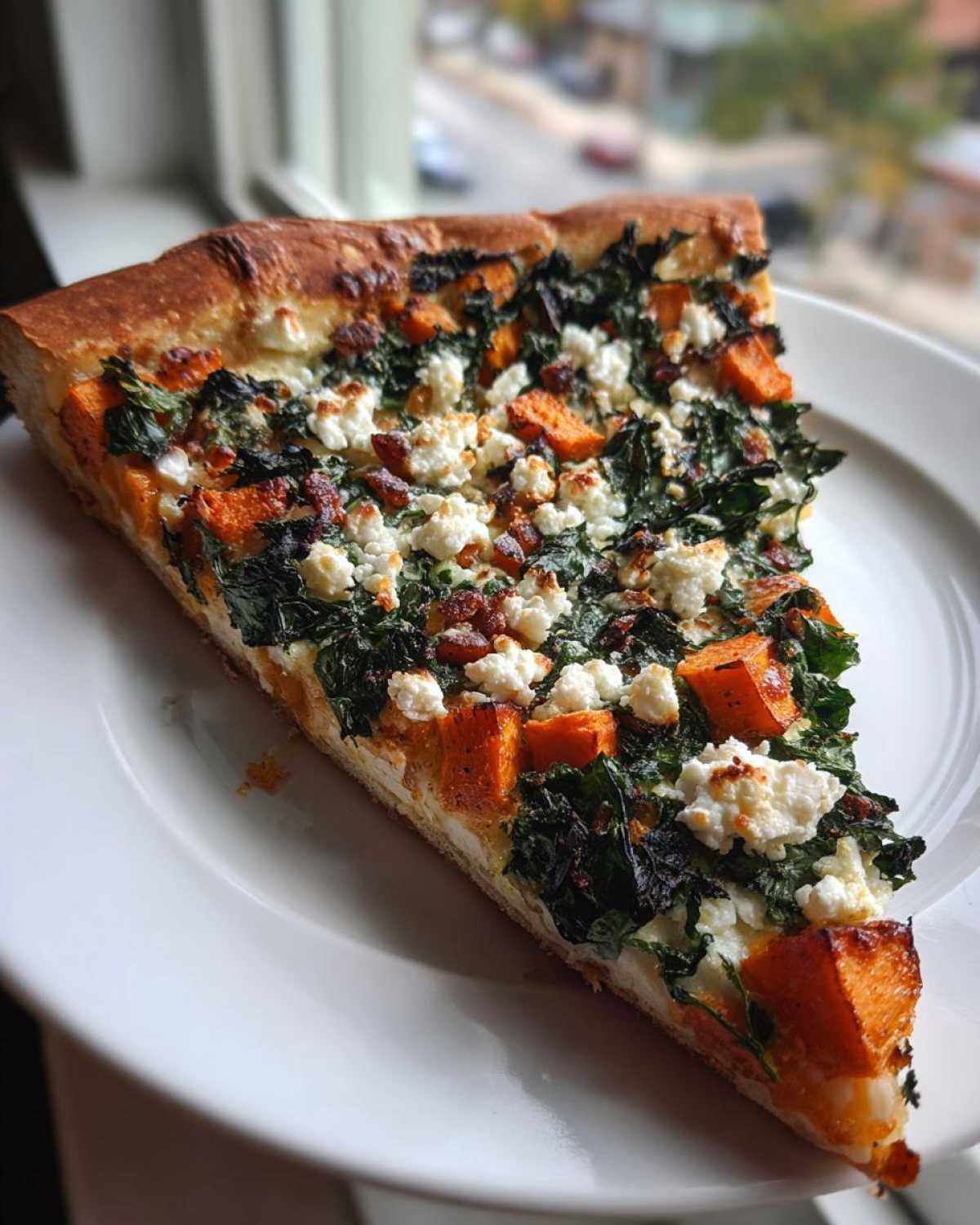 Sweet Potato and Kale Pizza with Feta - detail 3