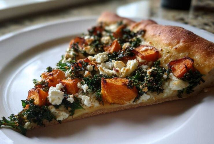 Sweet Potato and Kale Pizza with Feta