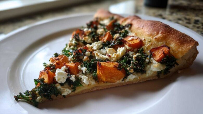 Sweet Potato and Kale Pizza with Feta
