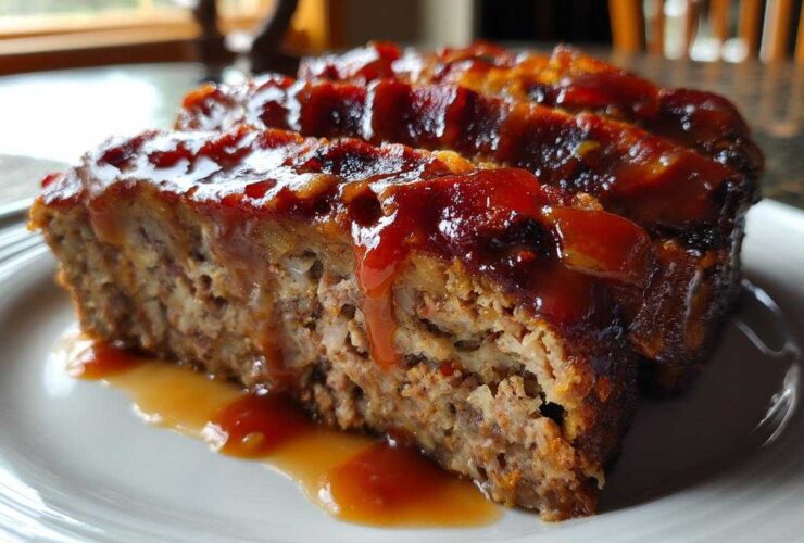Sweet and Sour Meatloaf with Bacon