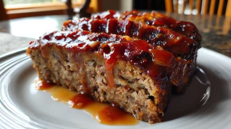 Sweet and Sour Meatloaf with Bacon