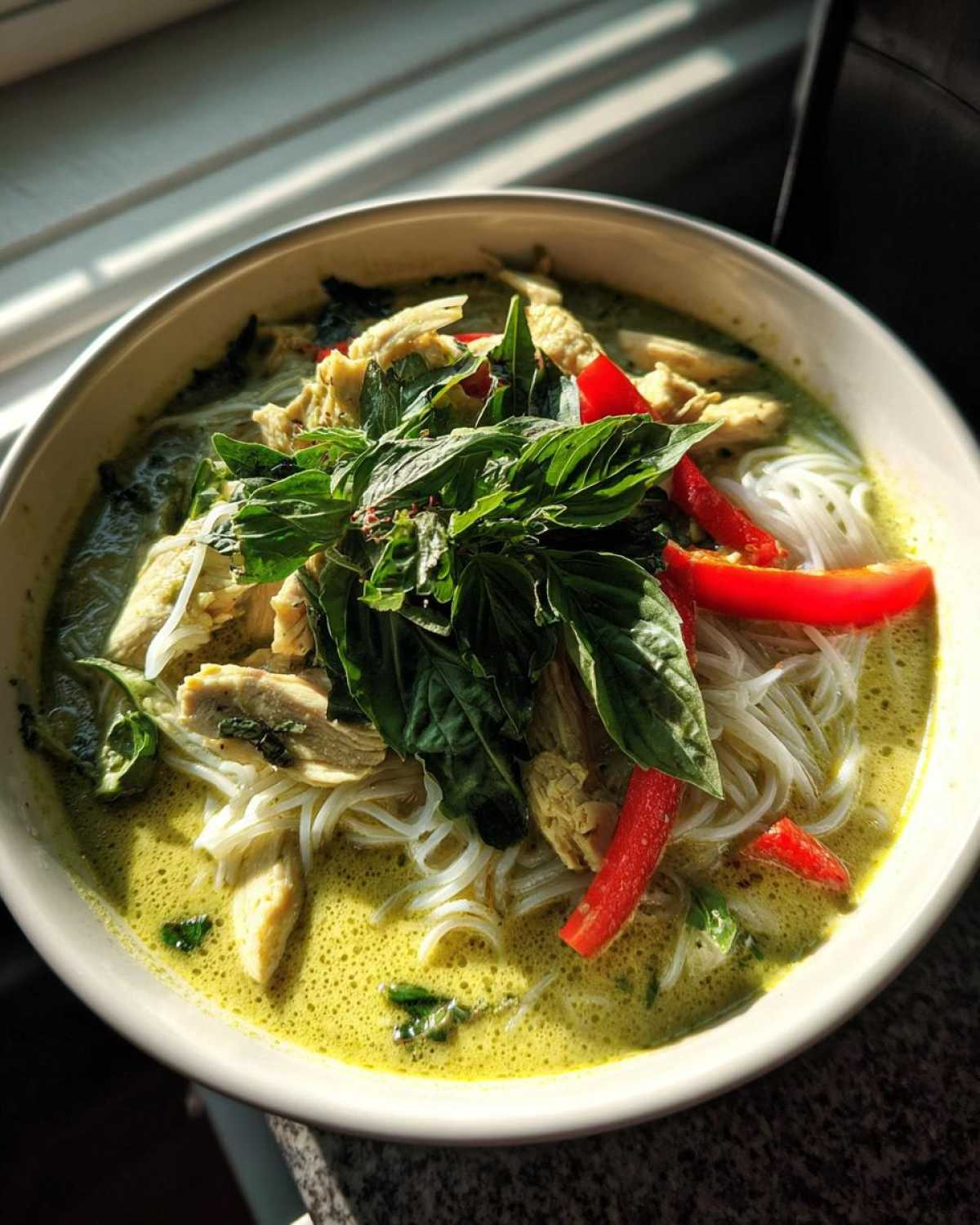 Thai Green Curry Noodle Soup - detail 1