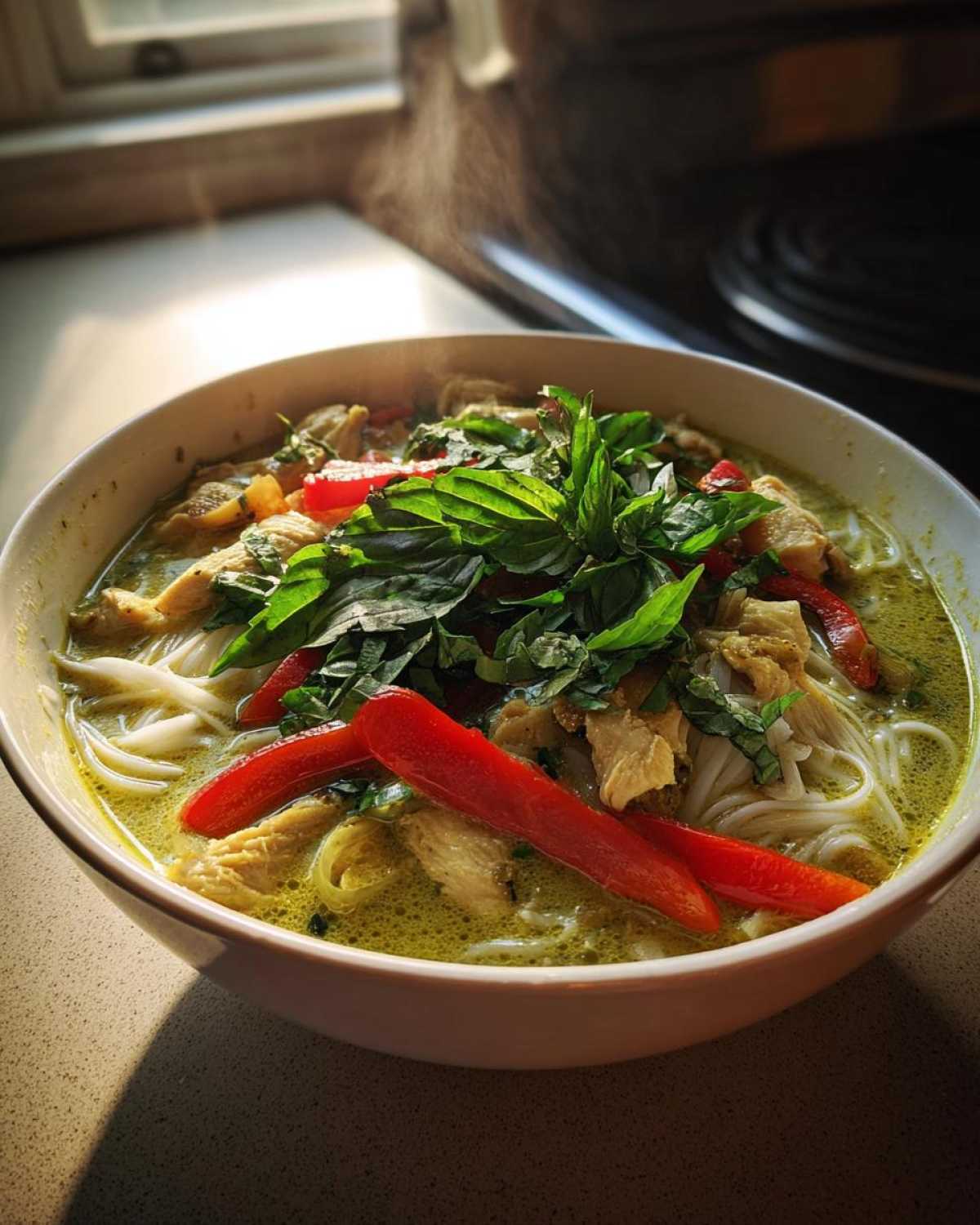 Thai Green Curry Noodle Soup - detail 2
