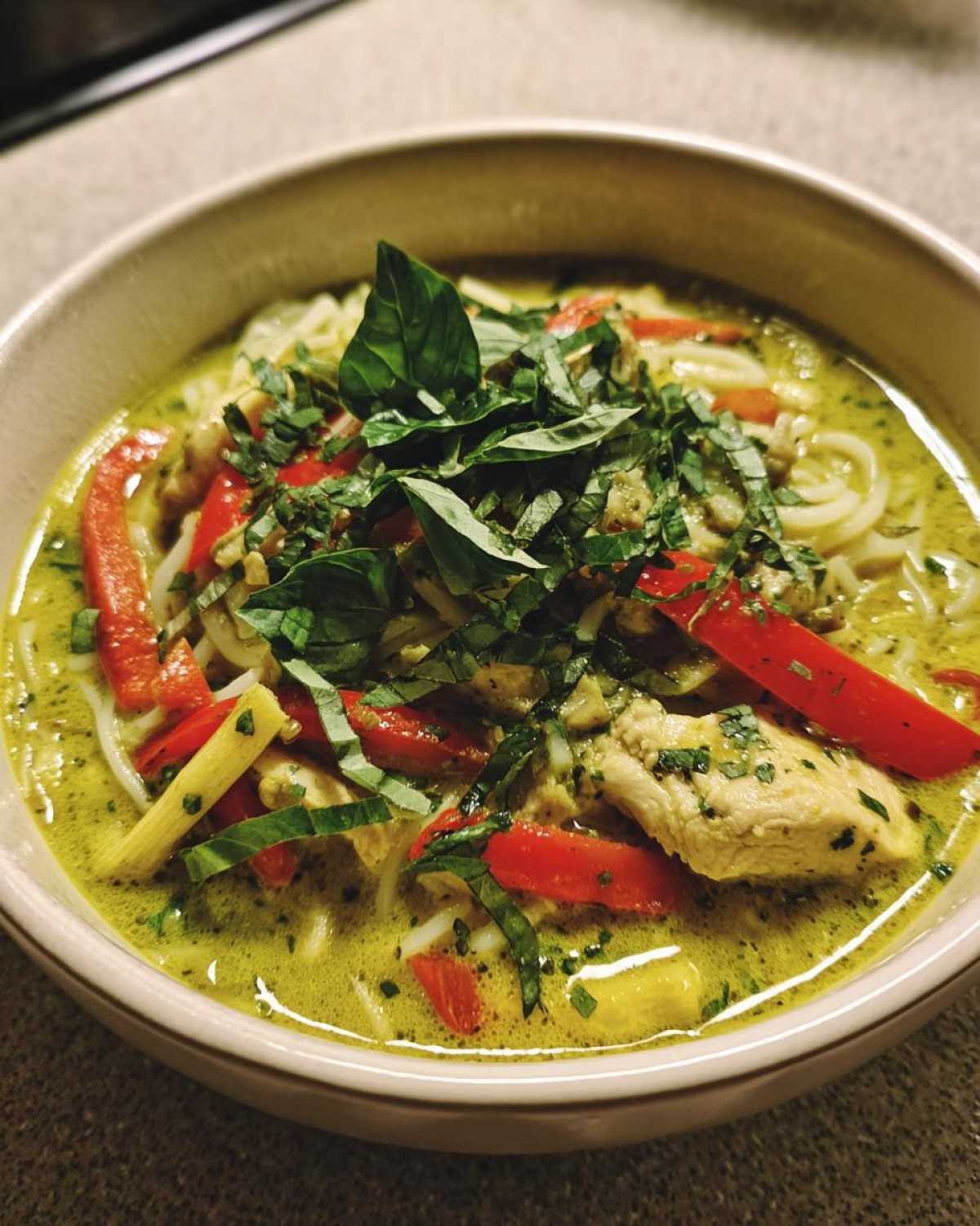 Thai Green Curry Noodle Soup - detail 3