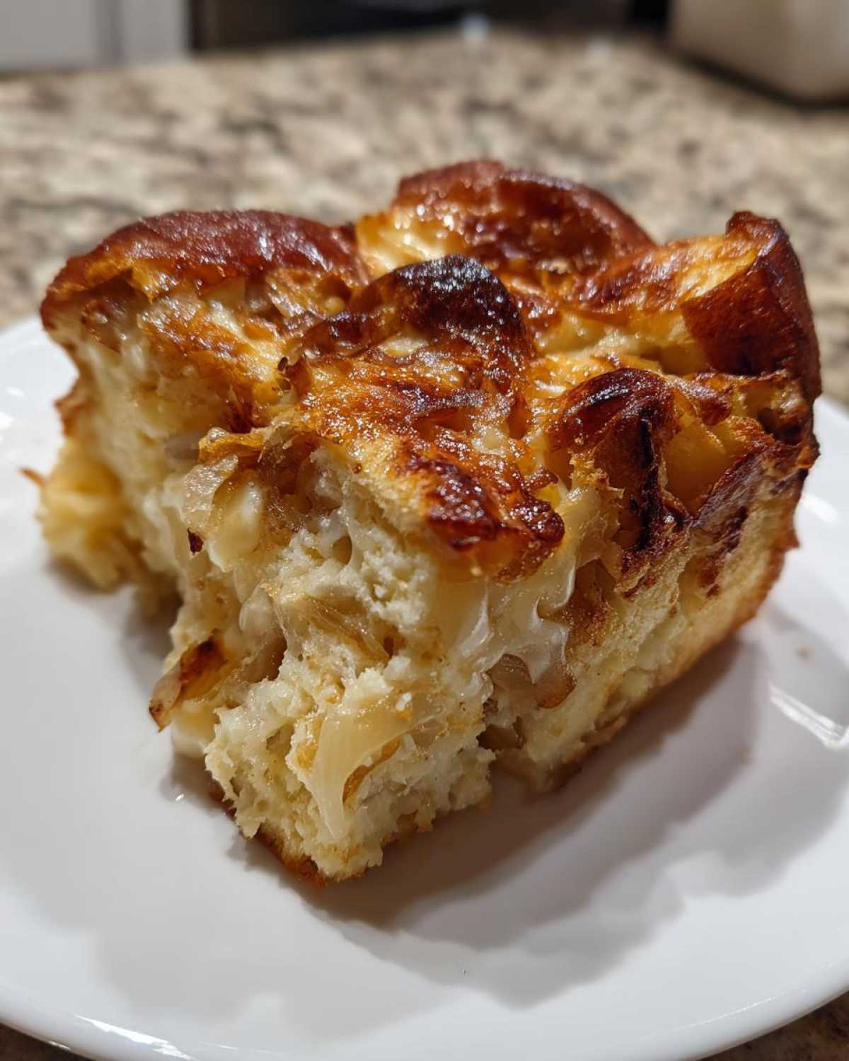 Triple Cheese Onion Bread Pudding - detail 1