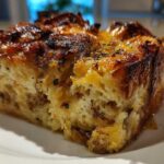 Triple Cheese Onion Bread Pudding