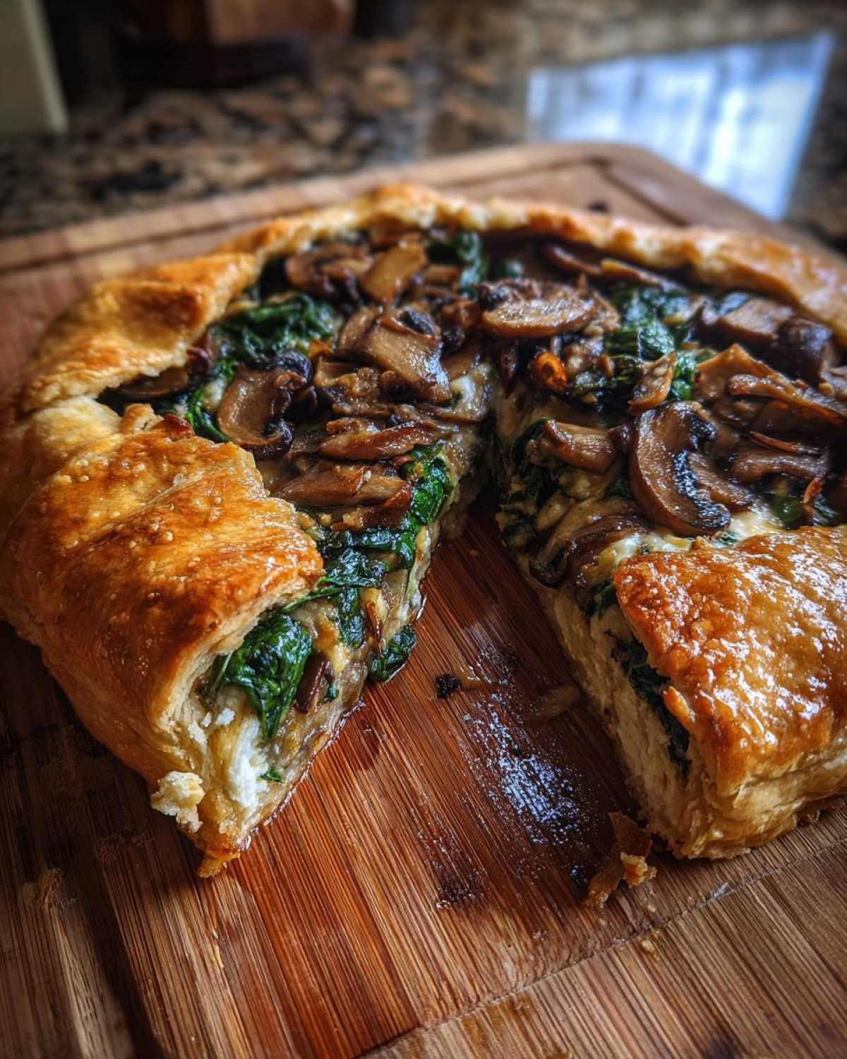 Truffle Mushroom & Spinach Galette - detail 1