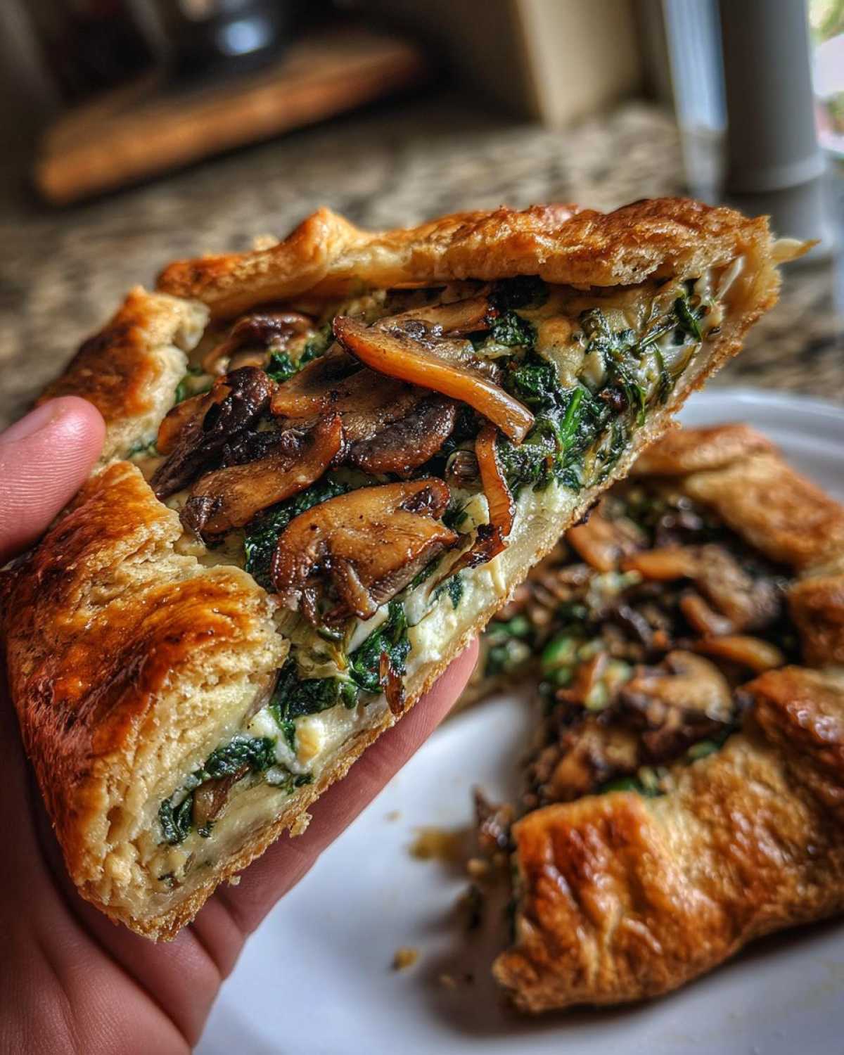 Truffle Mushroom & Spinach Galette - detail 4