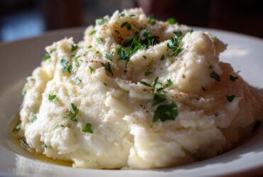Truffle Parmesan Garlic Mashed Cauliflower