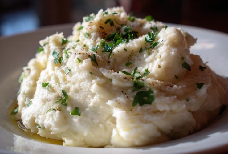 Truffle Parmesan Garlic Mashed Cauliflower