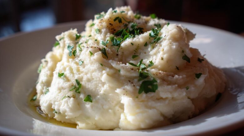 Truffle Parmesan Garlic Mashed Cauliflower