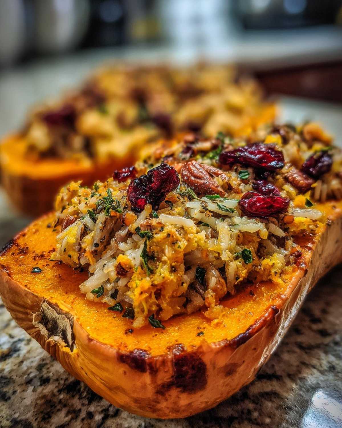 Turkey-Stuffed Butternut Squash - detail 4