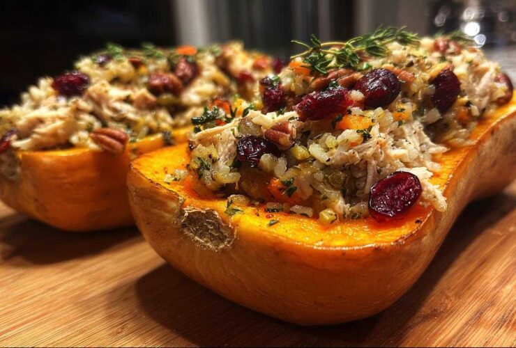 Turkey-Stuffed Butternut Squash