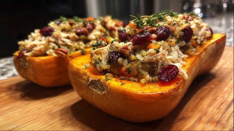 Turkey-Stuffed Butternut Squash