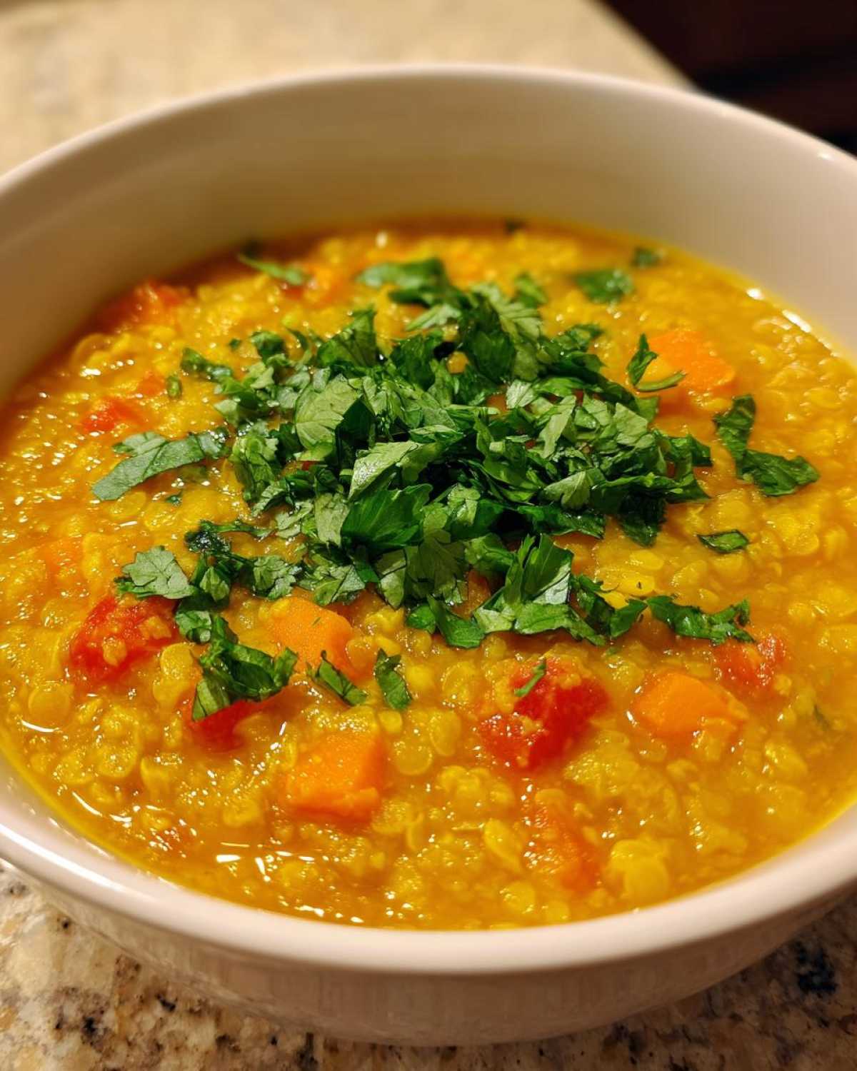 Turmeric Ginger Lentil Soup - detail 1