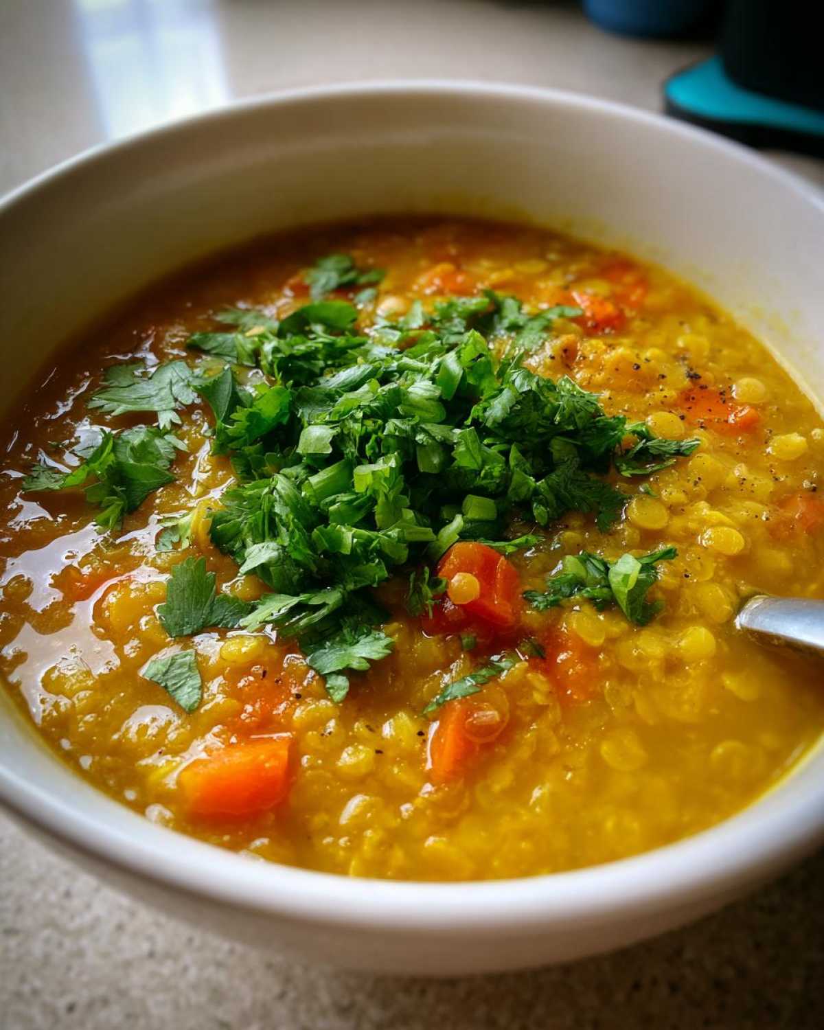 Turmeric Ginger Lentil Soup - detail 4
