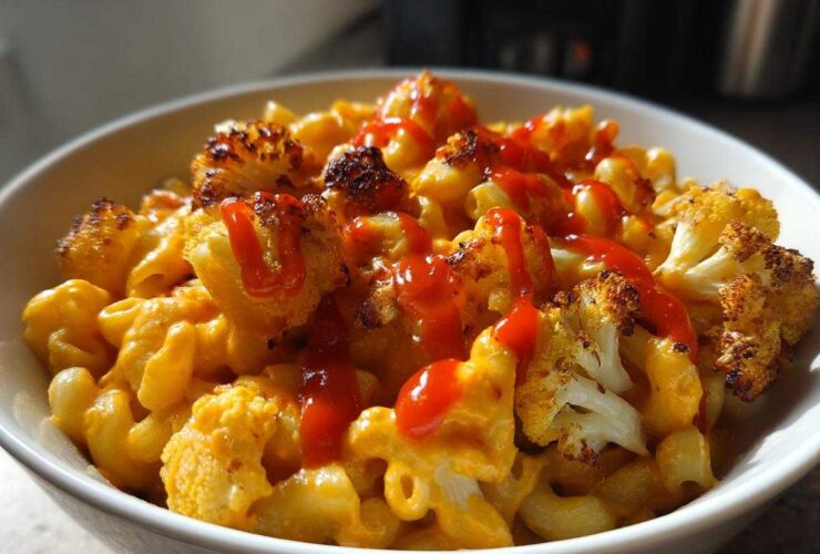 Vegan Buffalo Cauliflower Mac & Cheese