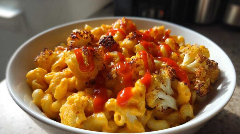 Vegan Buffalo Cauliflower Mac & Cheese
