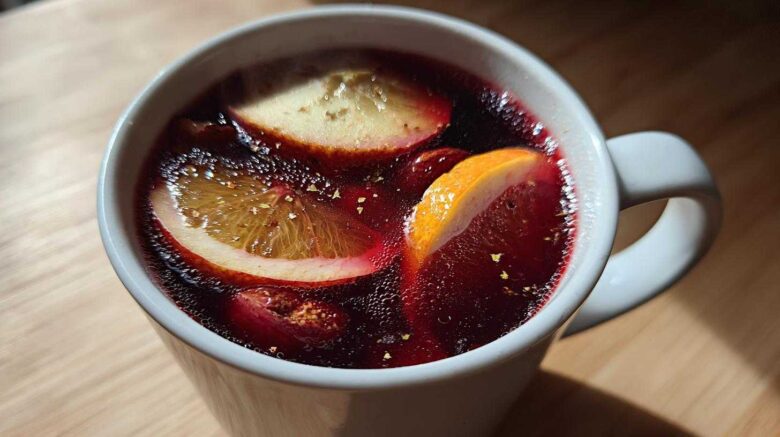 Warm Mulled Cran-Apple Spritzer