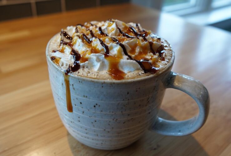 Warm Salted Caramel Nut Latte