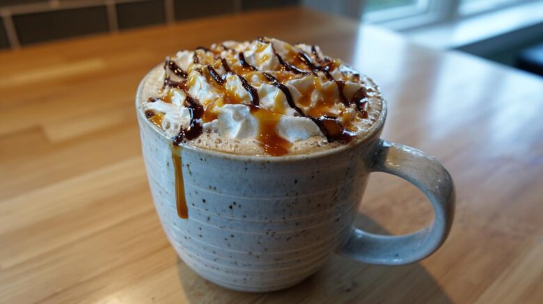Warm Salted Caramel Nut Latte