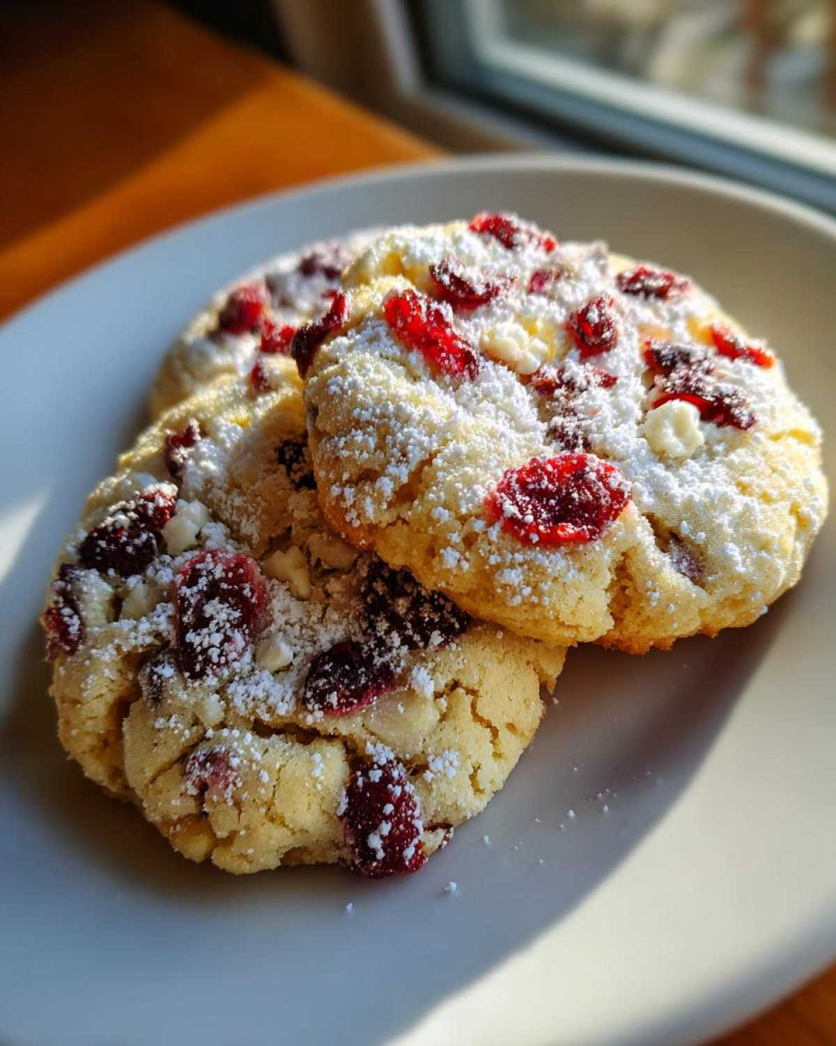 White Chocolate Cranberry Snowflake Cookies - detail 4