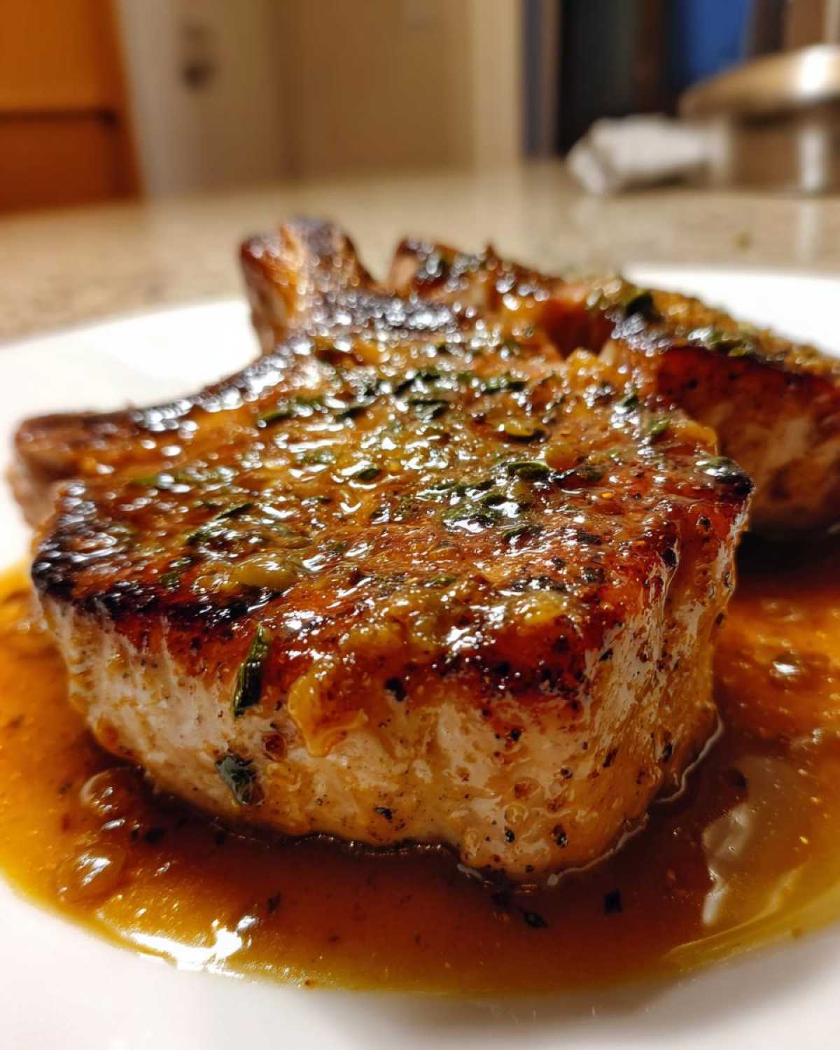 Apple Cider Pork Chops with Sage - detail 2